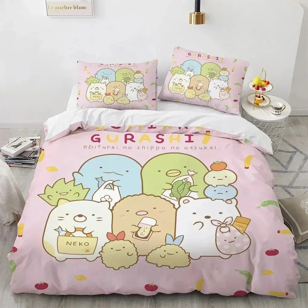 Kawaii Anime Bedding Set S-Sumiko Gurash