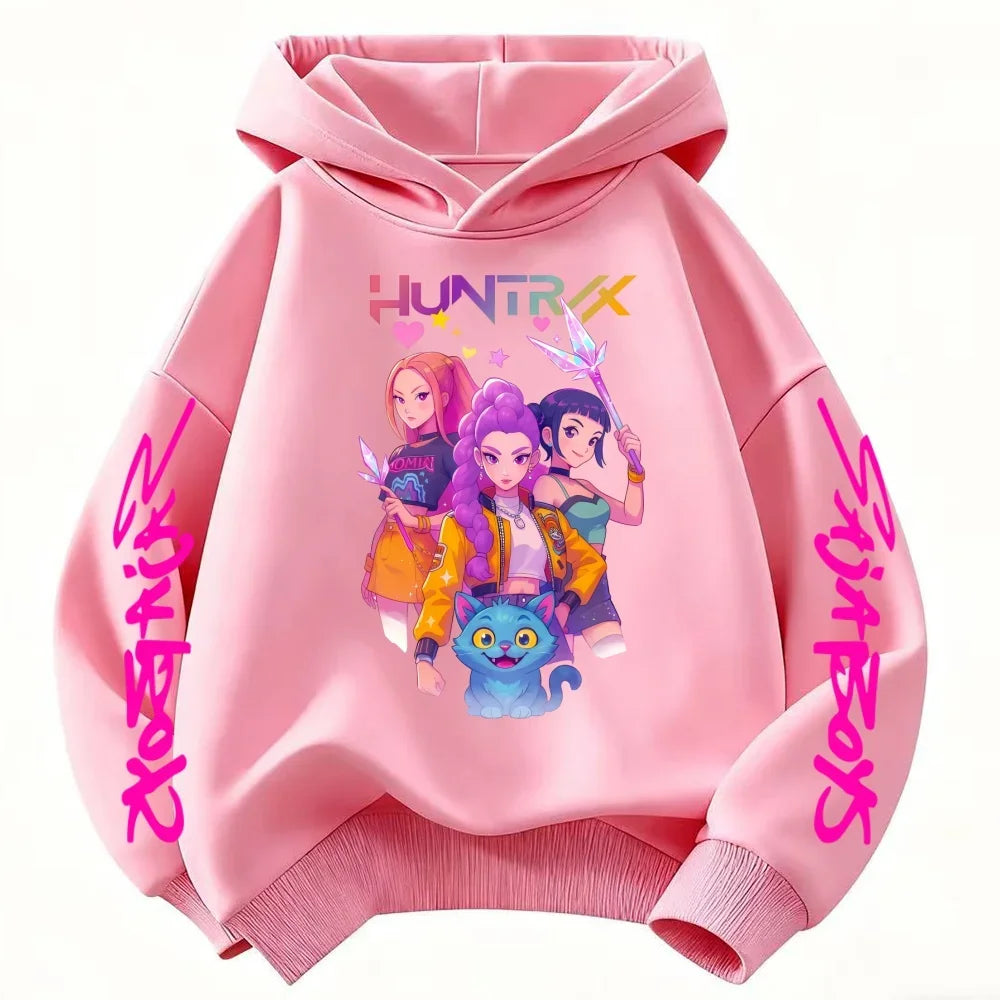 Hoodie Pop Hunter Fantasy pour Enfant – Chandail Anime à Capuchon