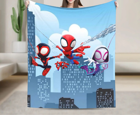 Spidey and Friends Blanket – Soft Children's Throw for Bed and Sofa