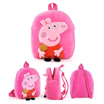 Peppa Pig Qriginal Kawaii Plush Schoolbag Toys Cute Cartoon George Kindergarte Anime Schoolbag Kids Birthday Gifts