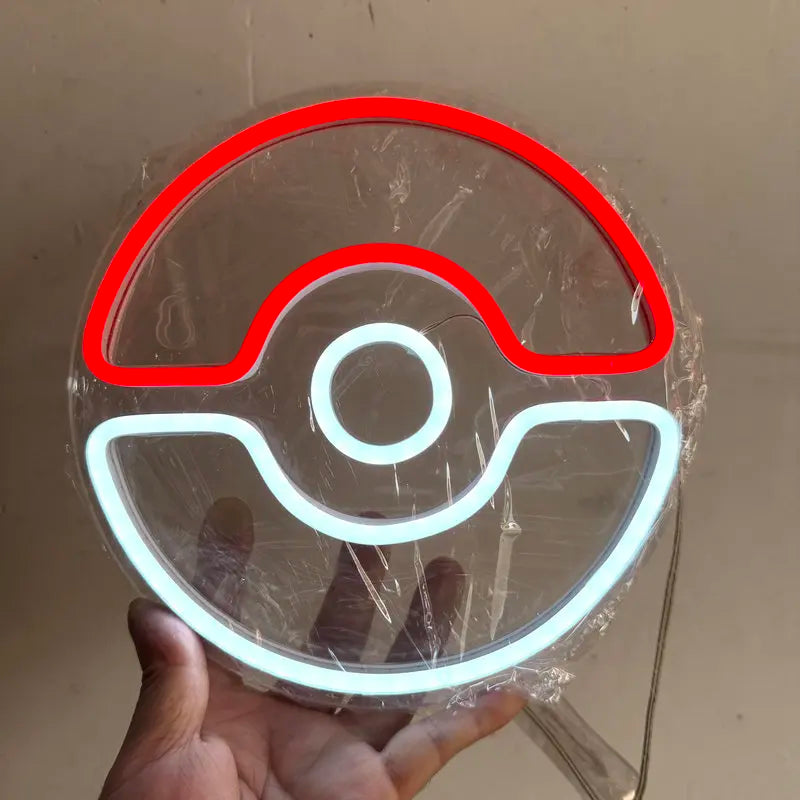 Enseigne Lumineuse LED Sphère Poke Ball