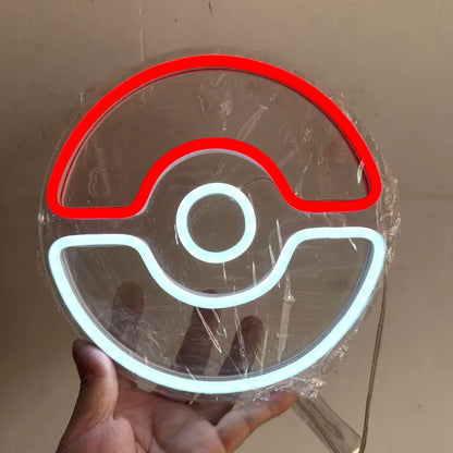 Enseigne Lumineuse LED Sphère Poke Ball