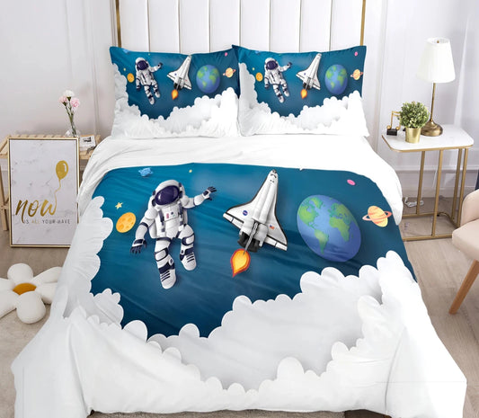 Ensemble de literie Cartoon Astronaute