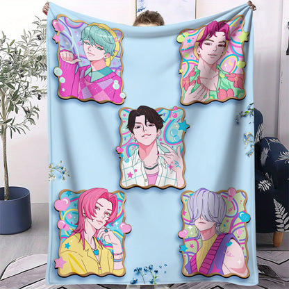 Couverture Pop Hunter Fantasy – Jeté Anime Doux et Confortable