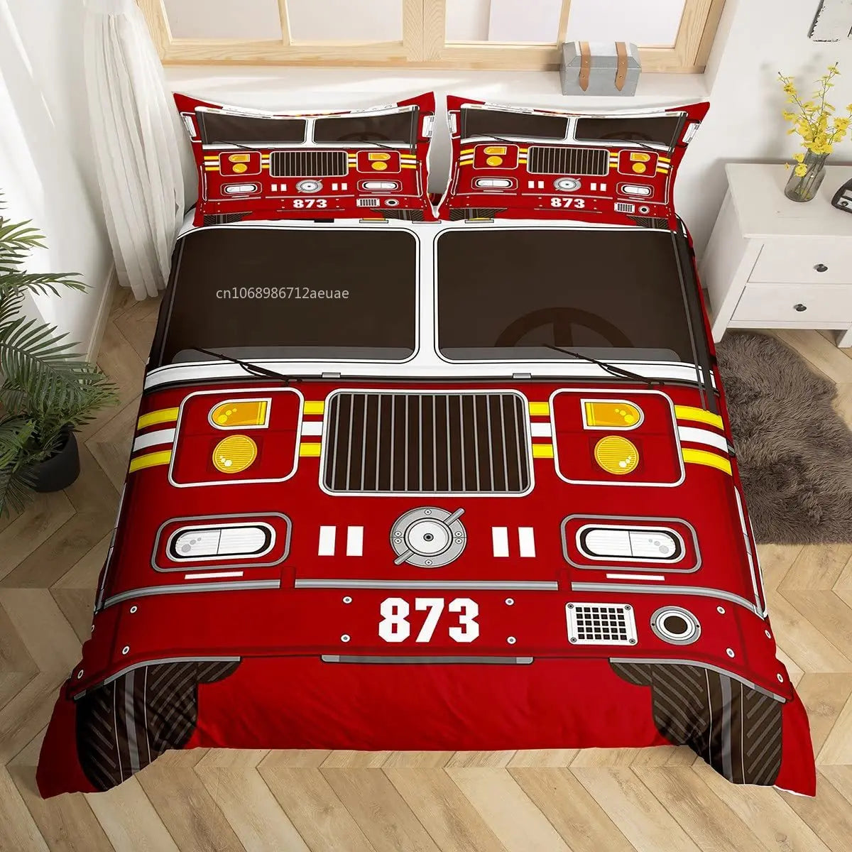 Ensemble de literie Pompiers Firefighter Truck Bedding Set