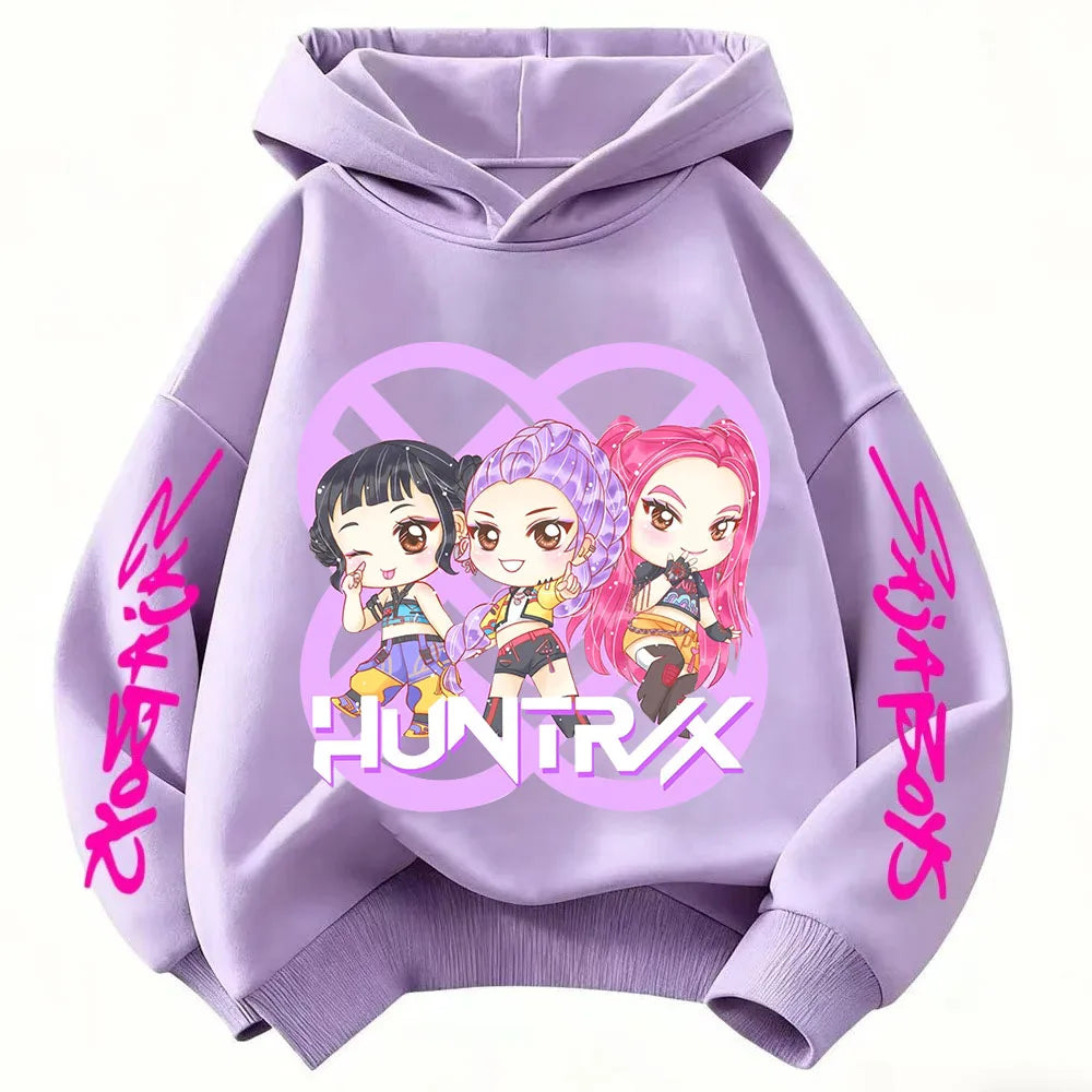 Hoodie Pop Hunter Fantasy pour Enfant – Chandail Anime à Capuchon