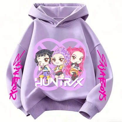 Hoodie Pop Hunter Fantasy pour Enfant – Chandail Anime à Capuchon