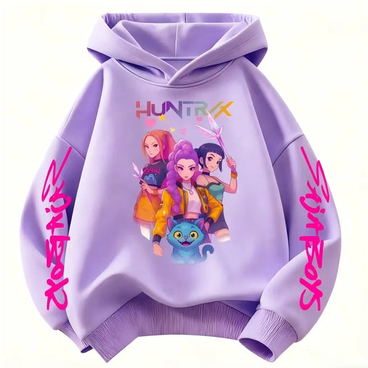 Hoodie Pop Hunter Fantasy pour Enfant – Chandail Anime à Capuchon