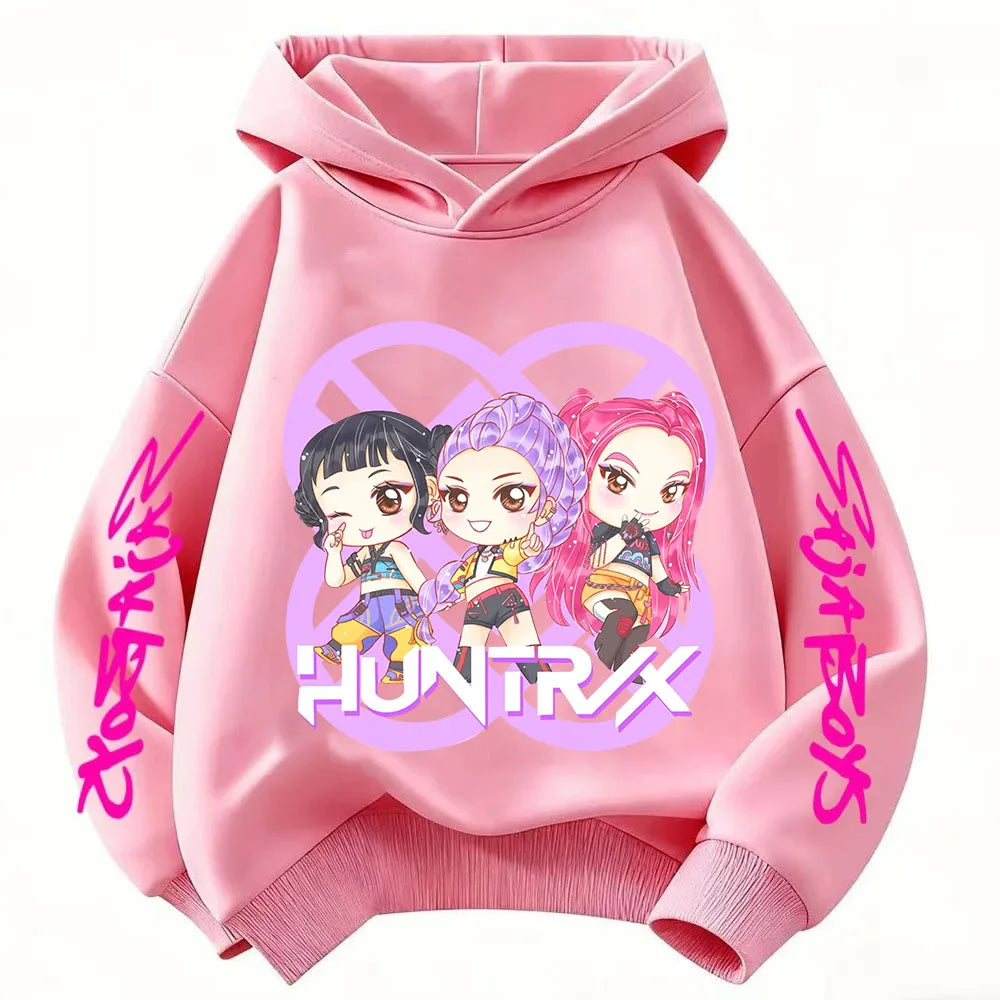 Hoodie Pop Hunter Fantasy pour Enfant – Chandail Anime à Capuchon