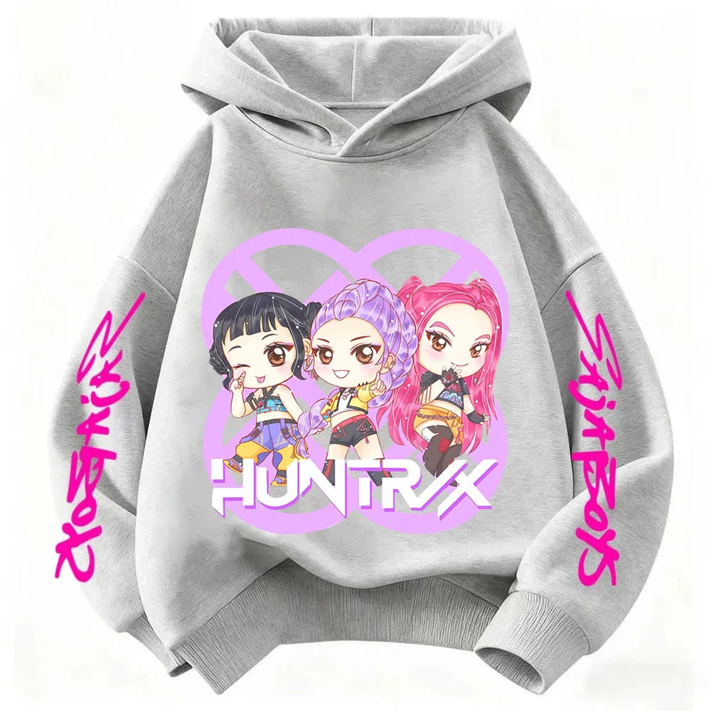 Hoodie Pop Hunter Fantasy pour Enfant – Chandail Anime à Capuchon