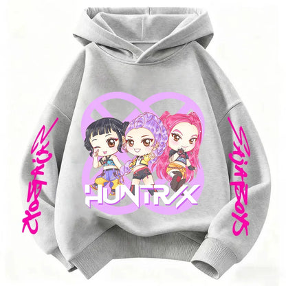 Hoodie Pop Hunter Fantasy pour Enfant – Chandail Anime à Capuchon