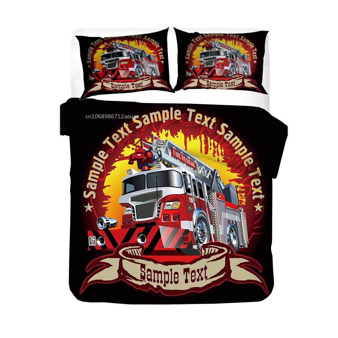 Ensemble de literie Pompiers Firefighter Truck Bedding Set